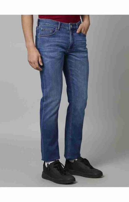 Blue Straight Slim Fit Soft Touch Jeans