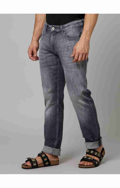 Grey Straight Slim Fit Soft Touch Jeans