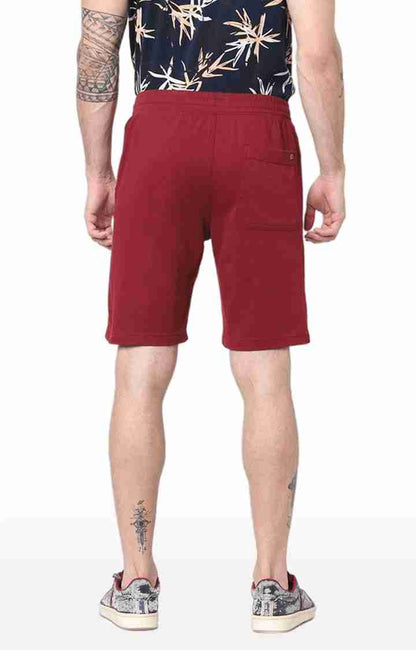 Burgundy Regular Fit Shorts