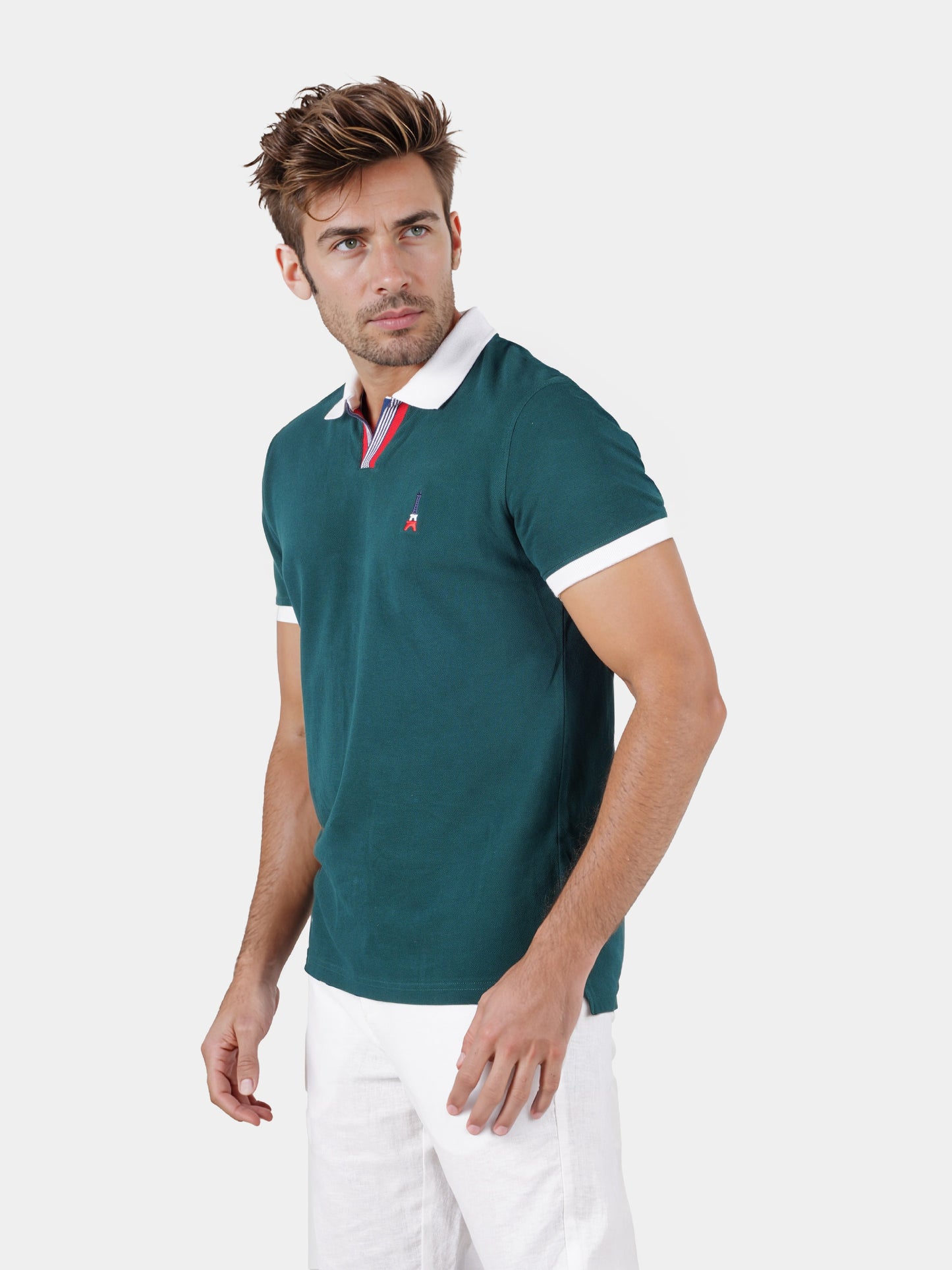 Celio* Solid Regular Fit Cotton Green T-Shirt