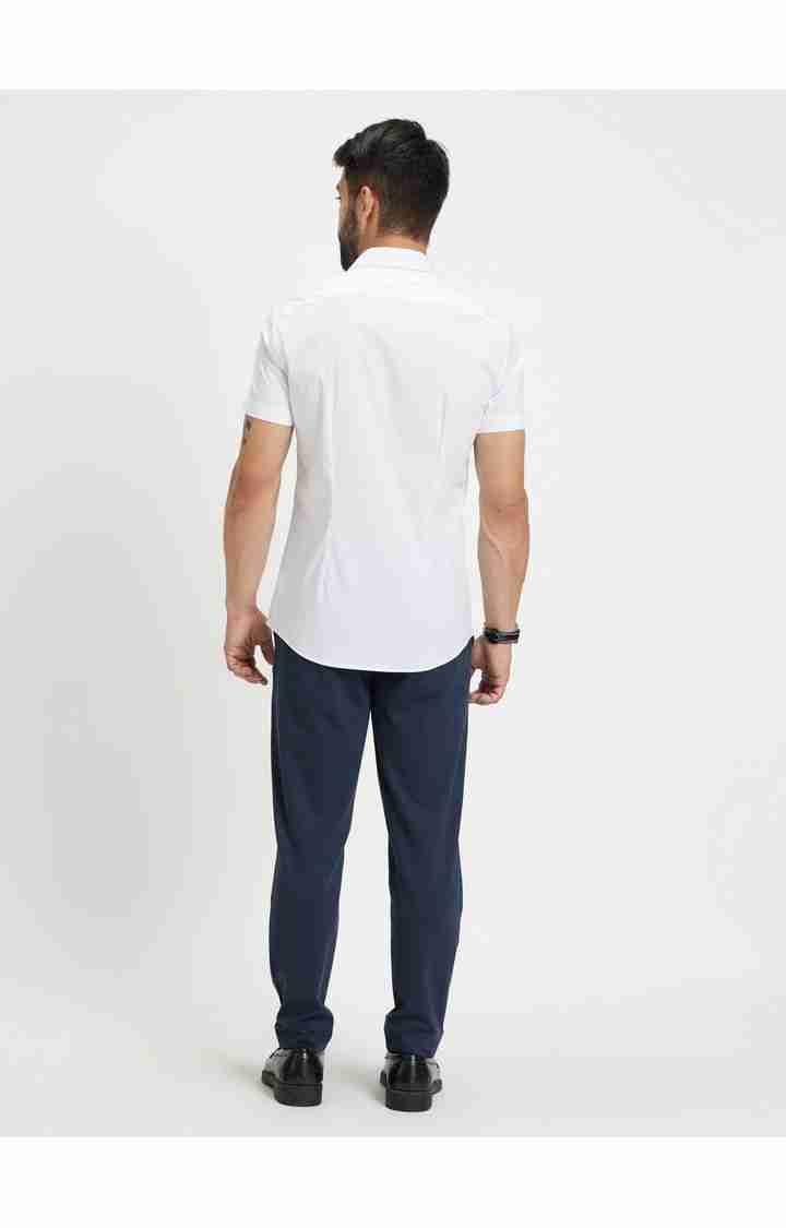 Navy Blue Slim Fit Trousers