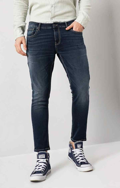 Blue Skinny Ankle Length Jeans