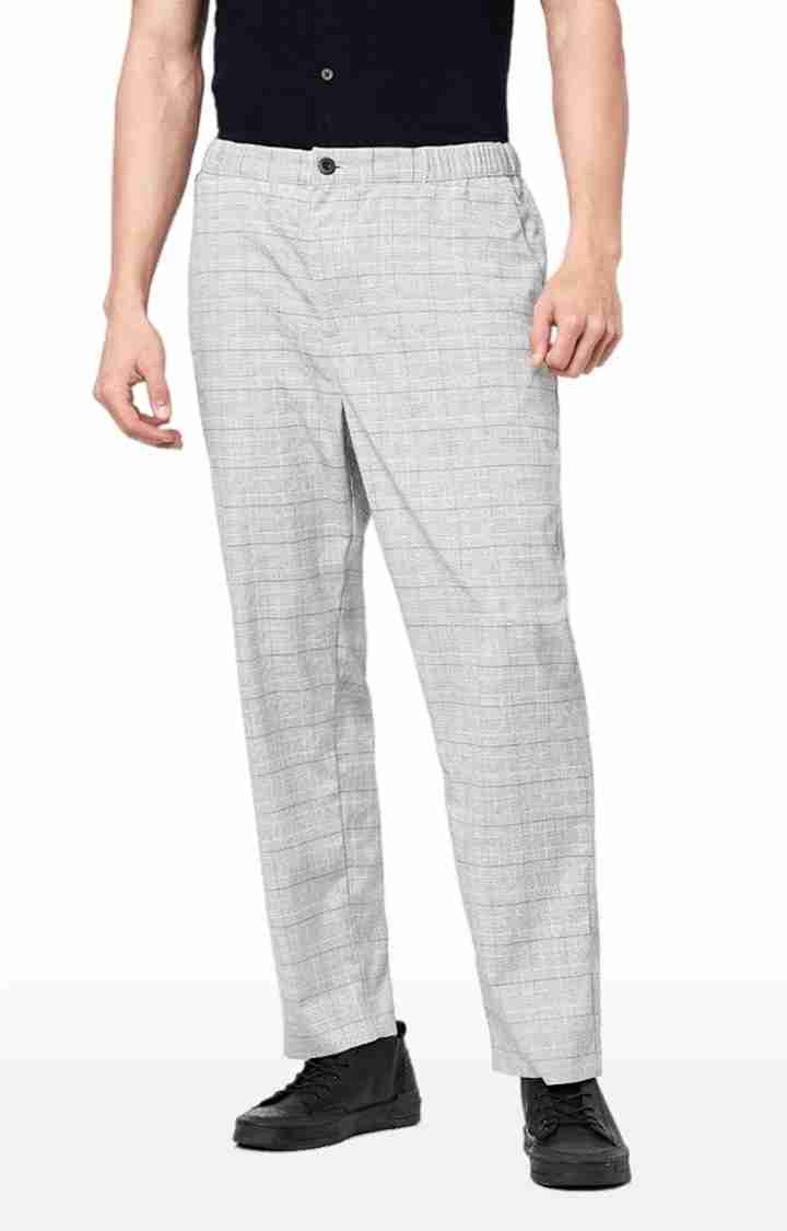 Grey Regular Fit Trousers