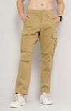 Celio* Cotton Regular Fit Khaki Trouser