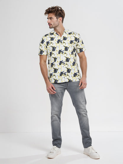 Celio* Pokemon Men Multi Printed Regular Fit Cotton Shirt