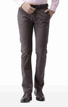 Celio* Cotton-Blend Regular Fit Brown Trouser