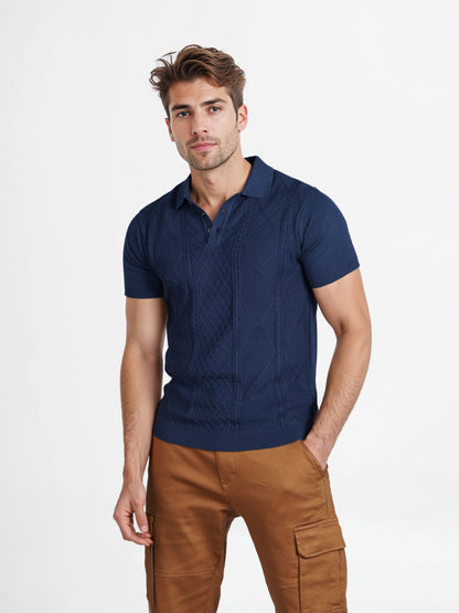 Celio* Solid Regular Fit Cotton Navy Blue T-Shirt