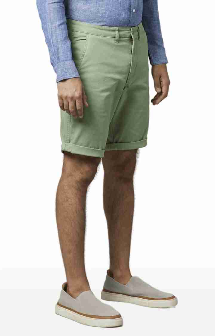 Green Regular Fit Shorts