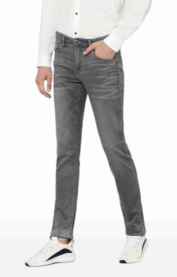 Grey Straight Fit Jeans