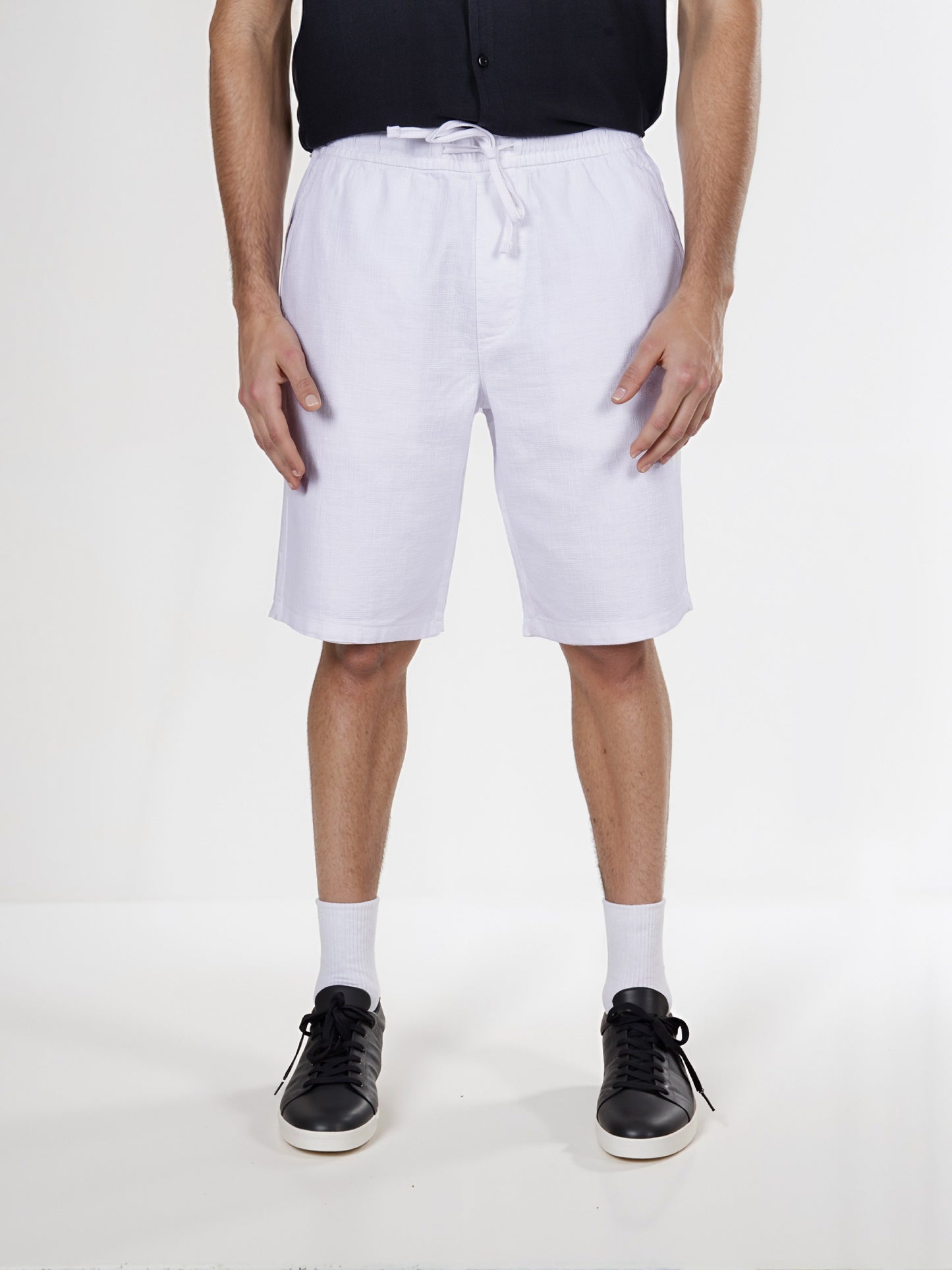Celio* Cotton Regular Fit White Bermuda