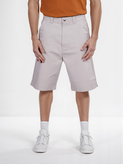 Celio* Cotton Regular Fit Beige Bermuda