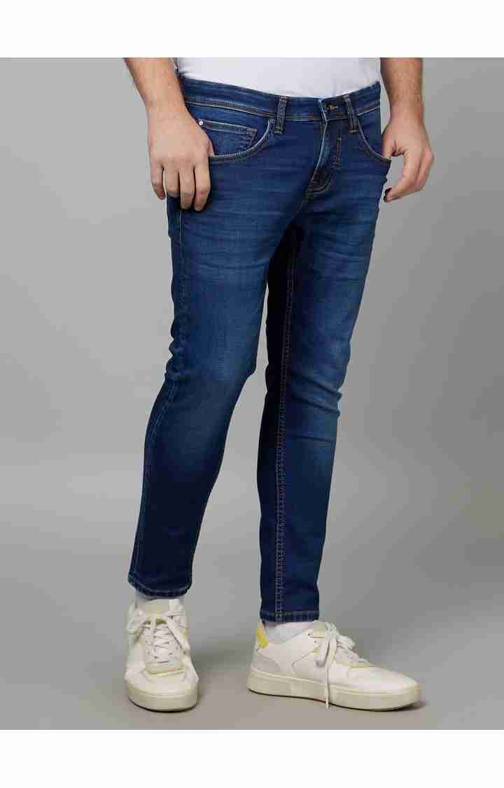 Blue Skinny Ankle Length Jeans