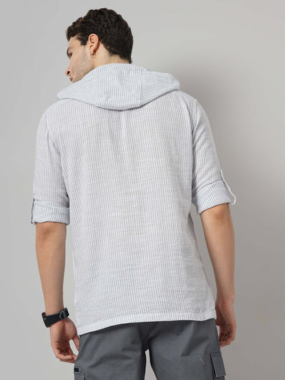 Celio* Men Grey Checked Regular Fit Cotton Shirts