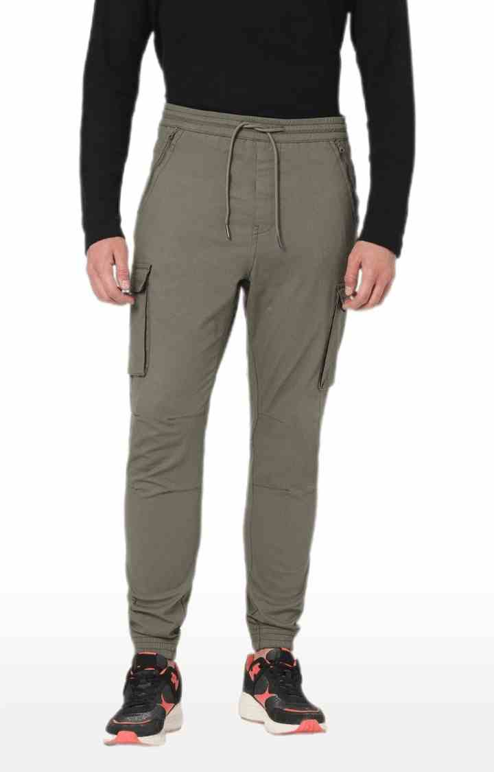 Green Regular Fit Trousers