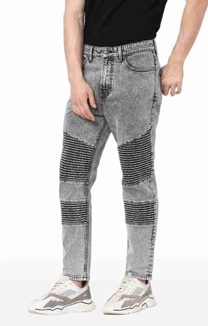 Grey Skinny Fit Denim Joggers