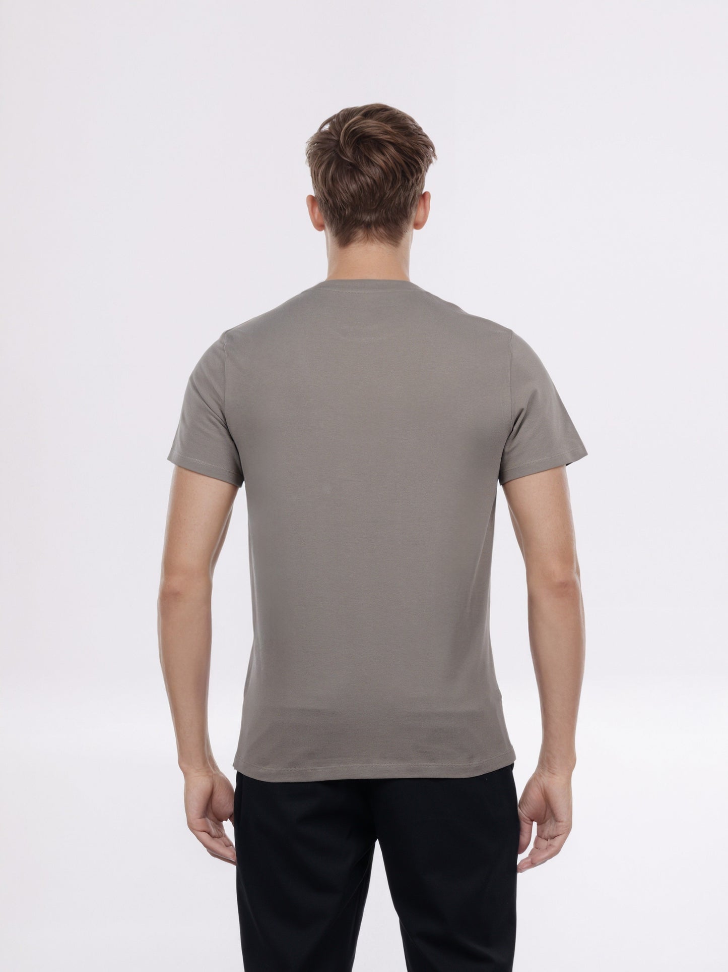 Celio* Men Brown Solid Regular Fit Cotton T-Shirt
