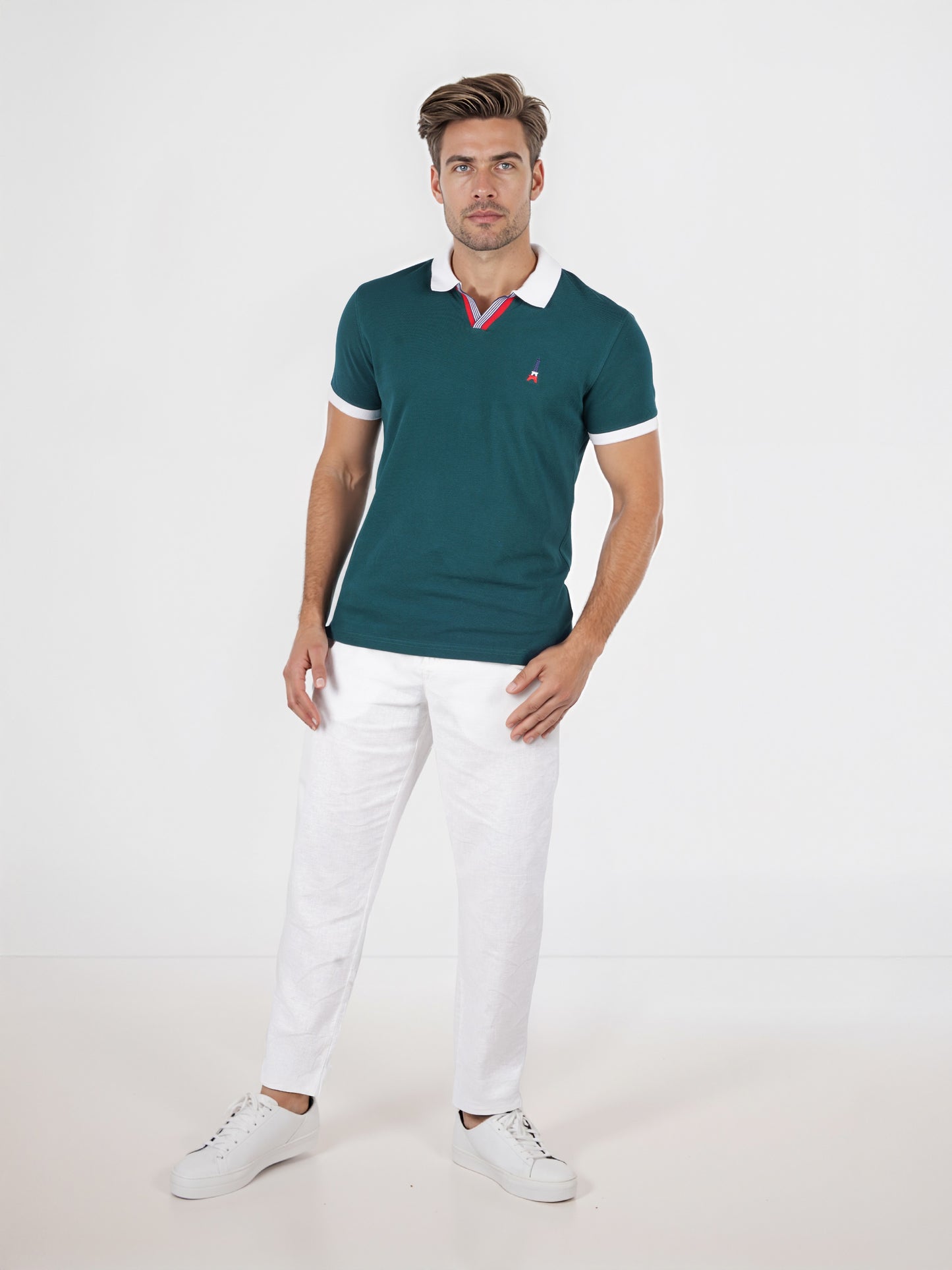 Celio* Solid Regular Fit Cotton Green T-Shirt