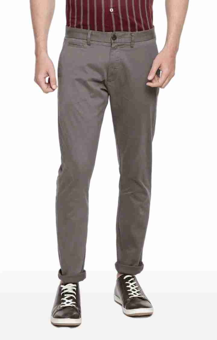 Grey Regular Fit Trousers