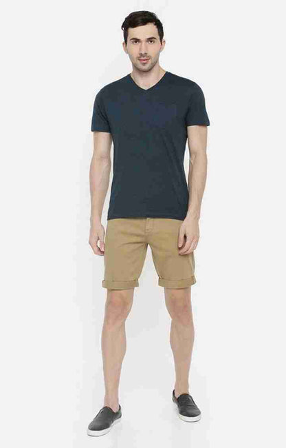 Khaki Regular Fit Shorts