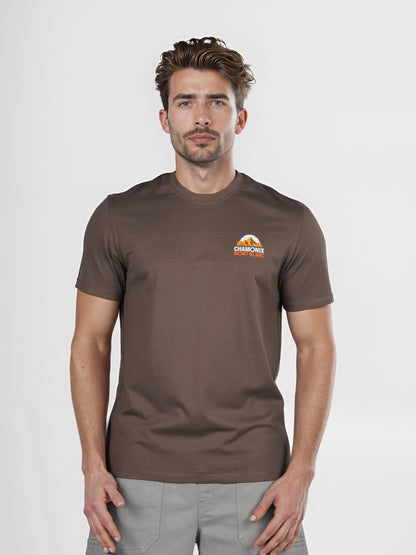 Celio* Chamonix Regular Fit Cotton Olive T-Shirt