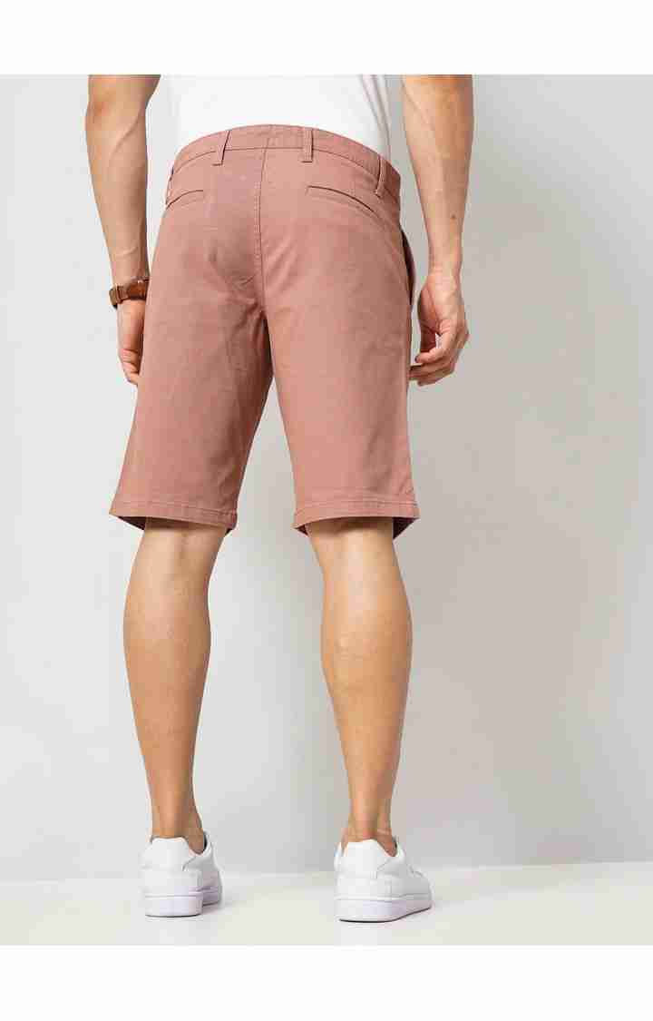 Peach Regular Fit Shorts