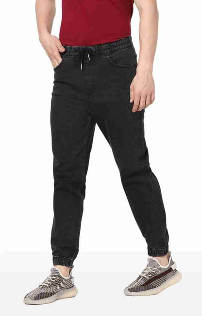 Black Skinny Fit Denim Joggers