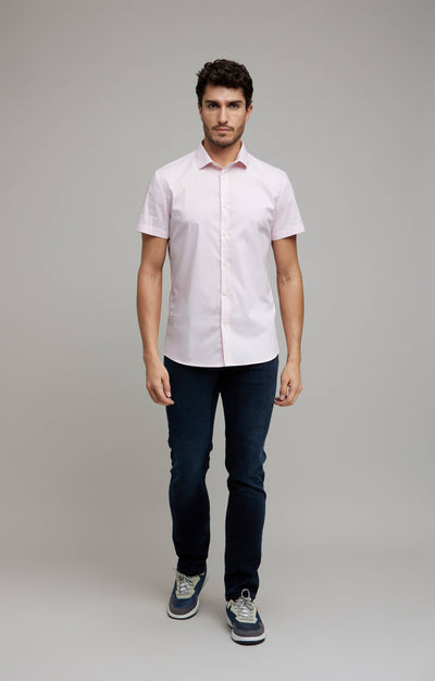 Celio Men Pink Solid Slim Fit Cotton Shirts