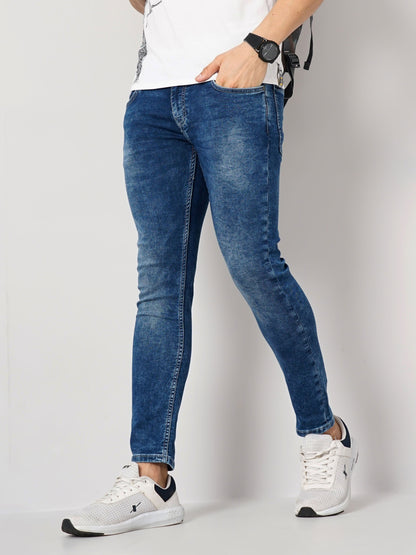 Celio* Men Blue Solid Skinny Fit Cotton Jeans