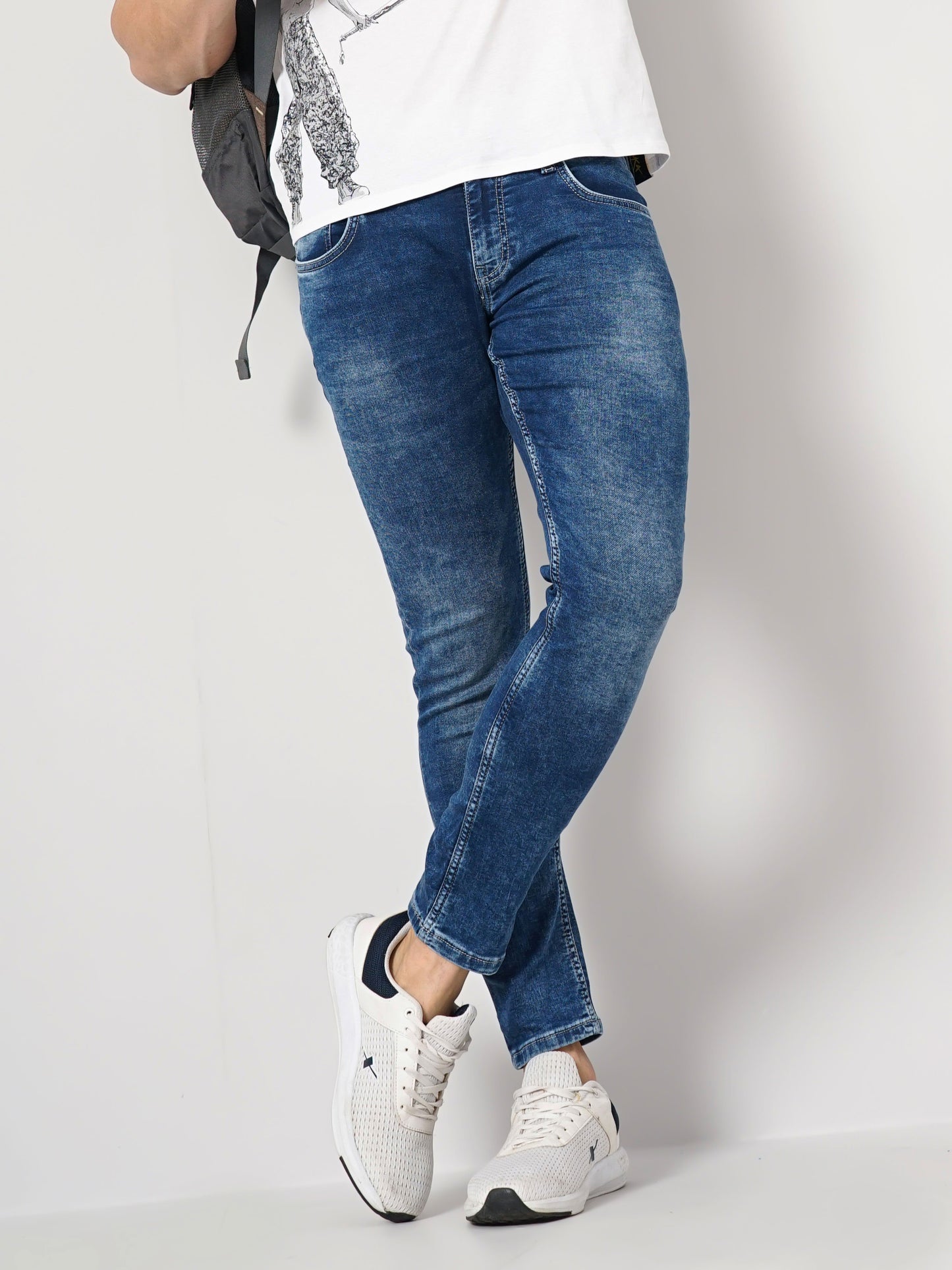 Celio* Men Blue Solid Skinny Fit Cotton Jeans