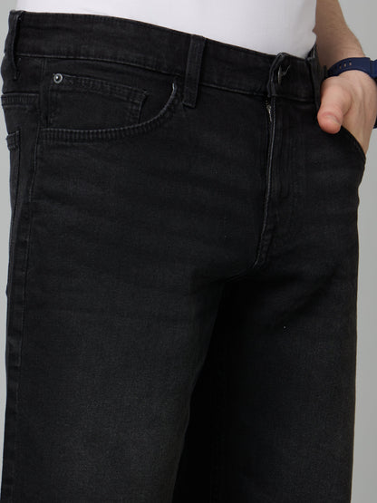 Celio* Men Black Solid Regular Fit Cotton Shorts