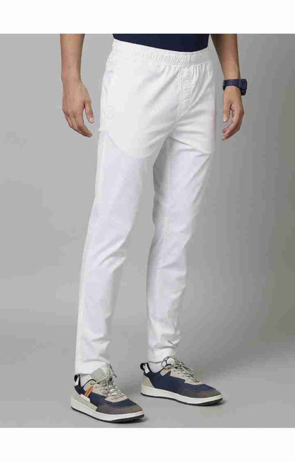 White Slim Fit Trousers