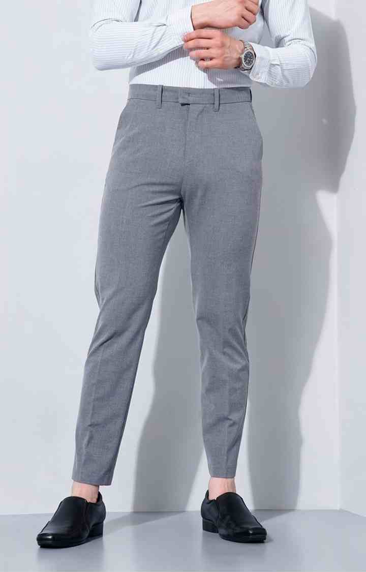 Grey Slim Fit Trousers