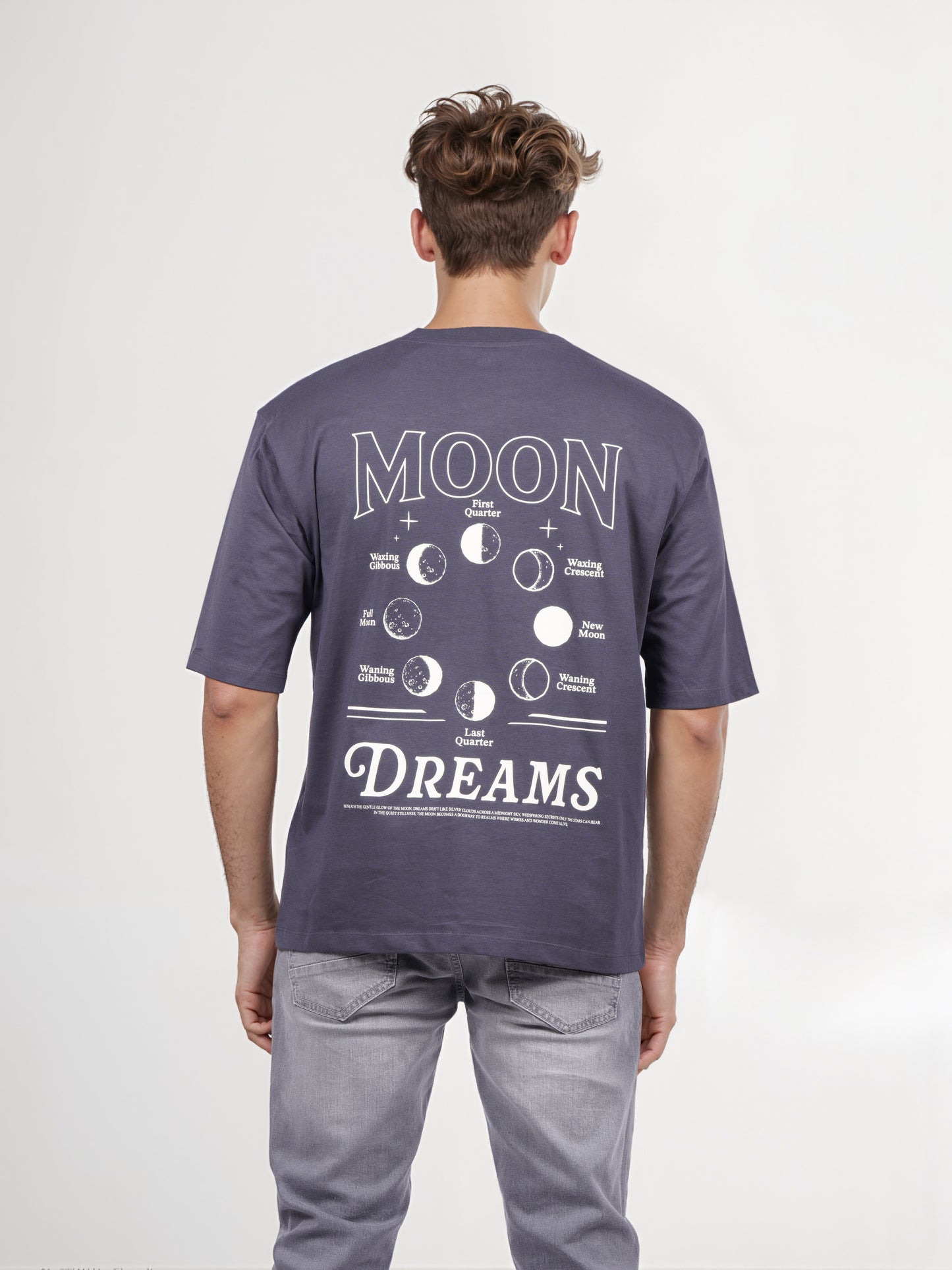 Celio* Men Blue Printed Oversized Cotton T-shirt