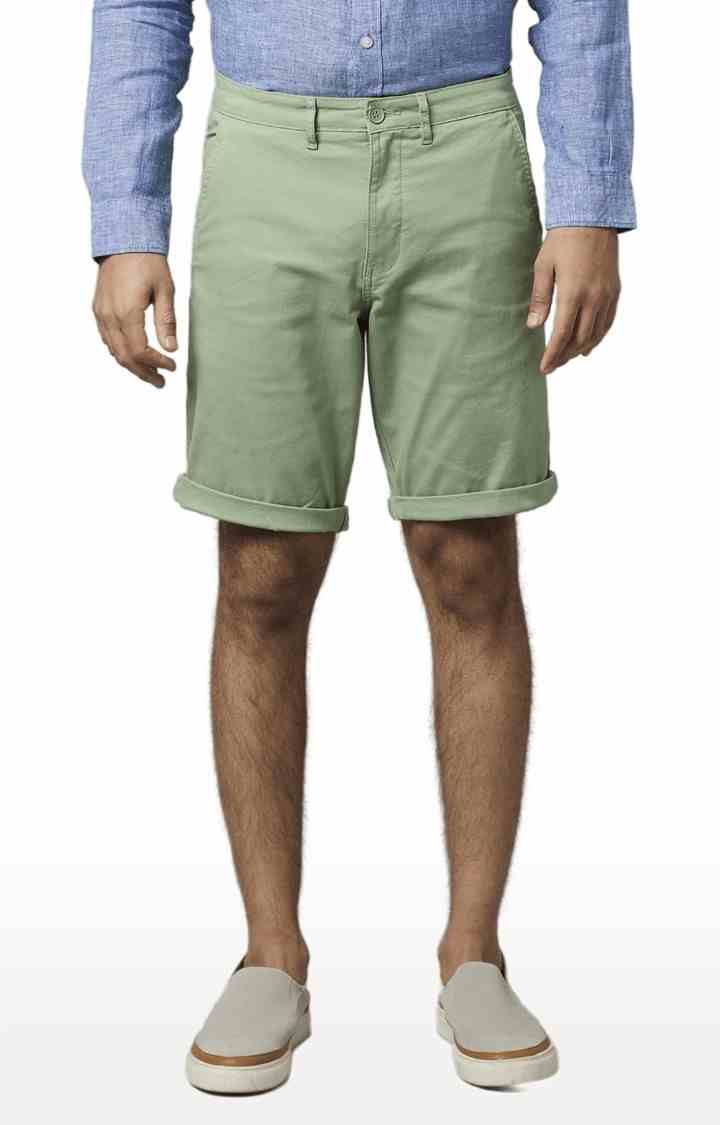 Green Regular Fit Shorts