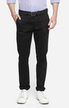 Celio* Cotton Regular Fit Black Trouser