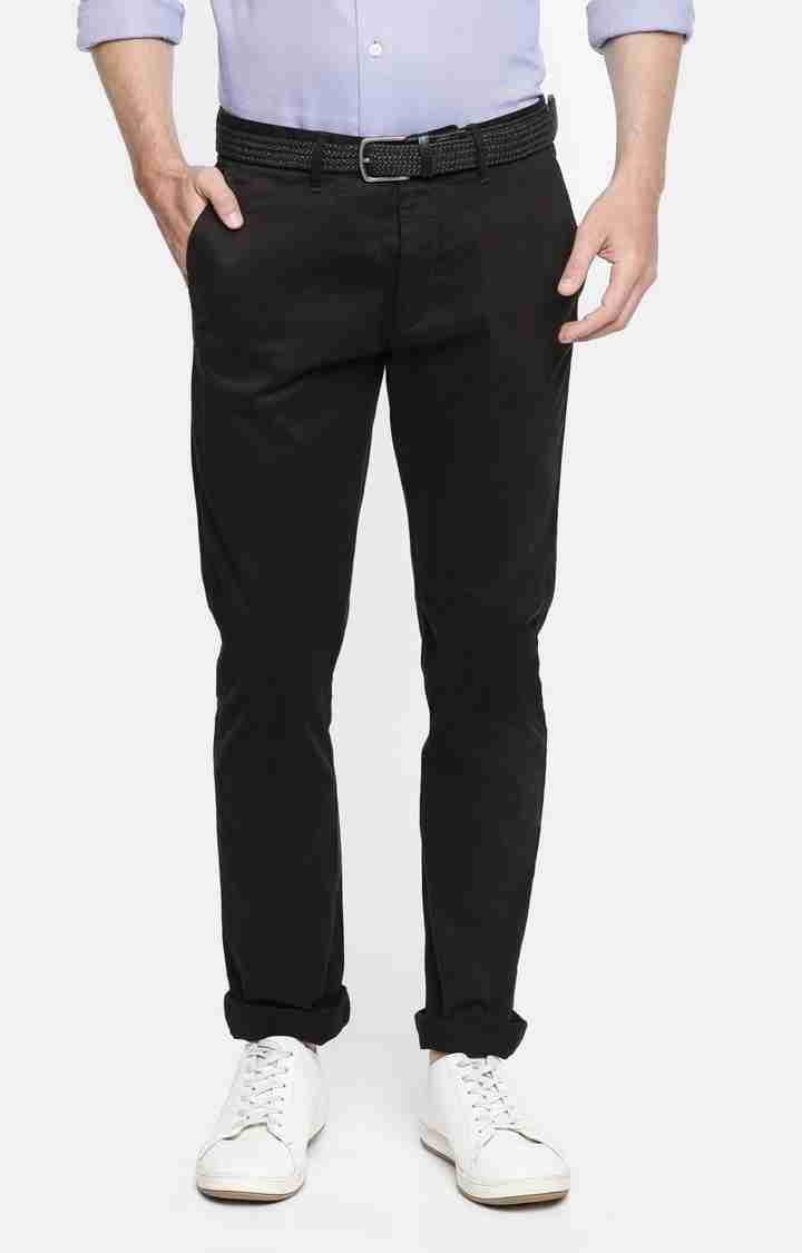 Black Regular Fit Trousers