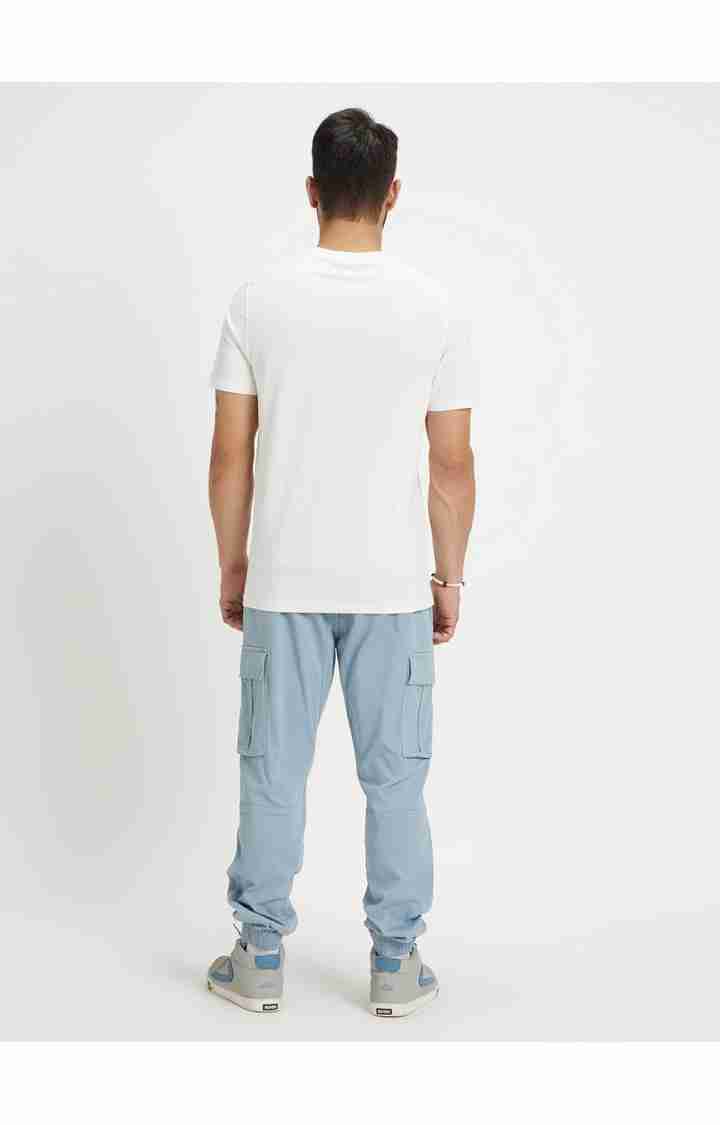 Blue Regular Fit Cargos