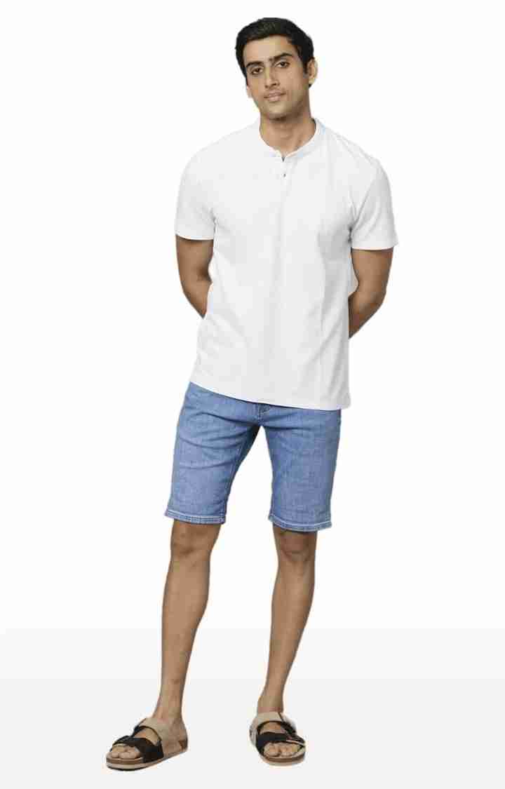 Blue Regular Fit Shorts