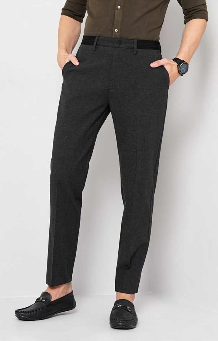 Grey Slim Fit Trousers