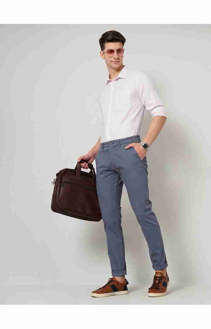 Blue Slim Fit Trousers