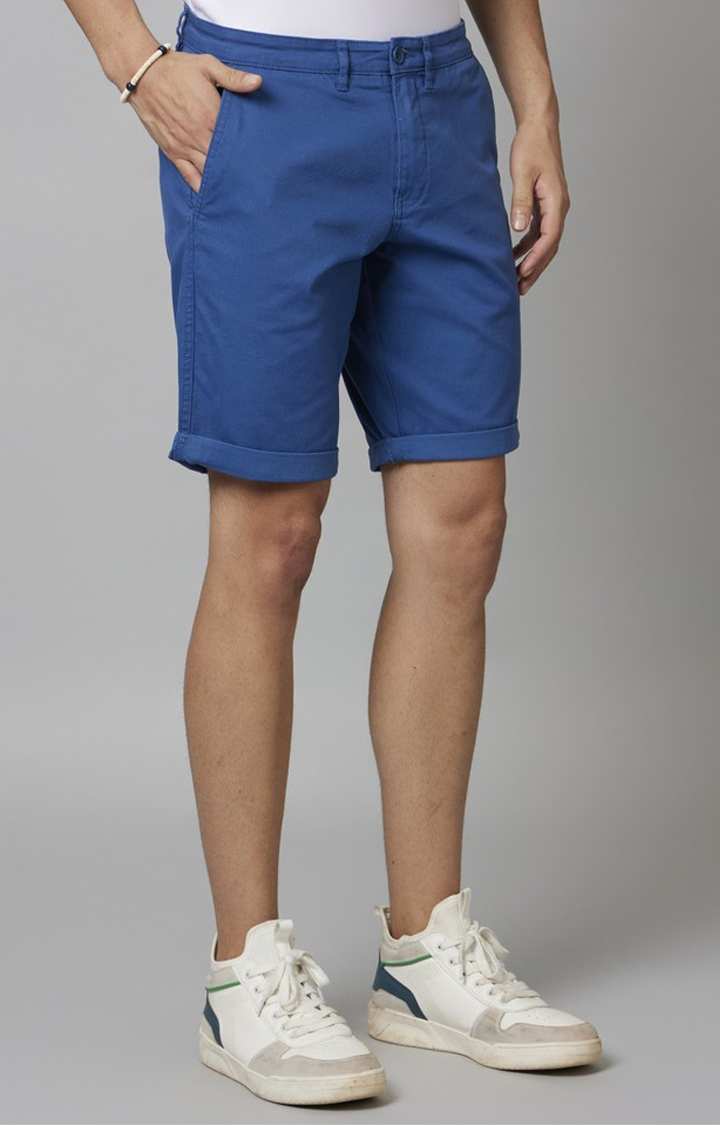 Blue Regular Fit Shorts