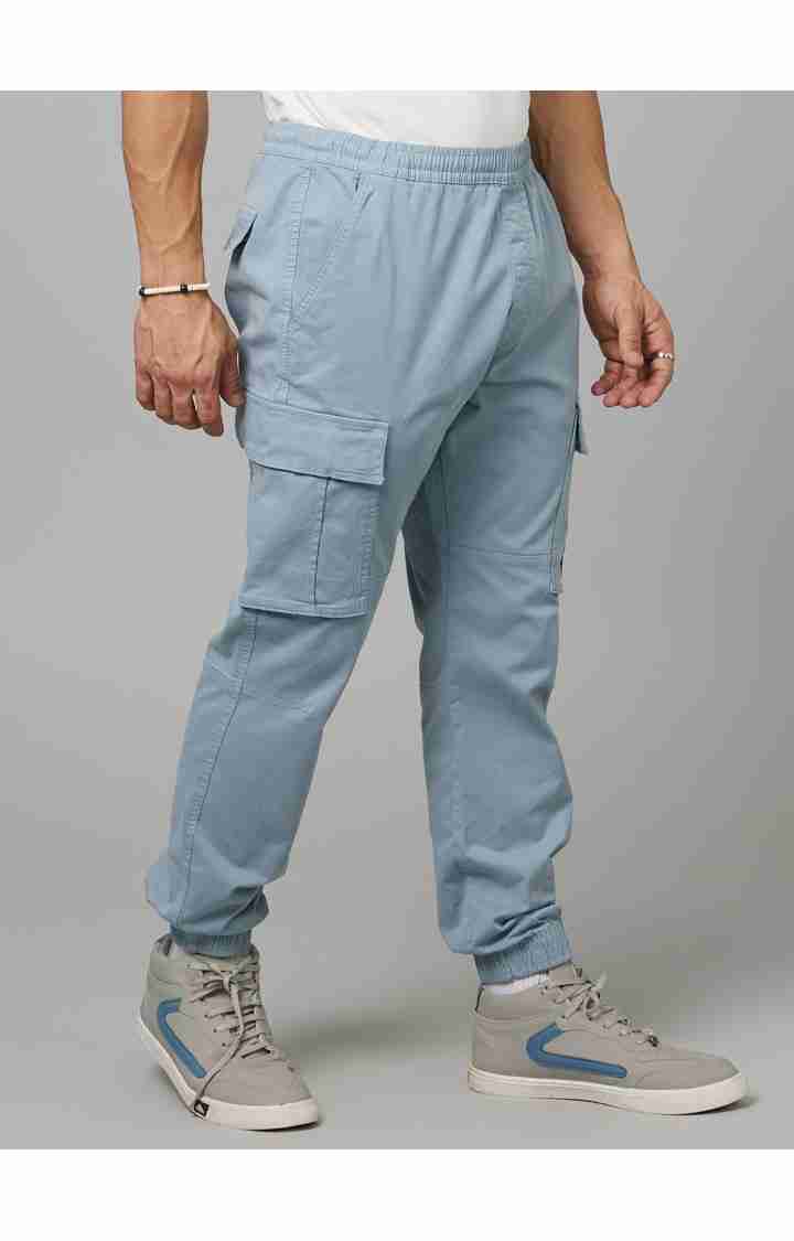 Blue Regular Fit Cargos