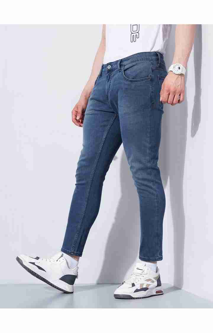 Blue Skinny Ankle Length Jeans