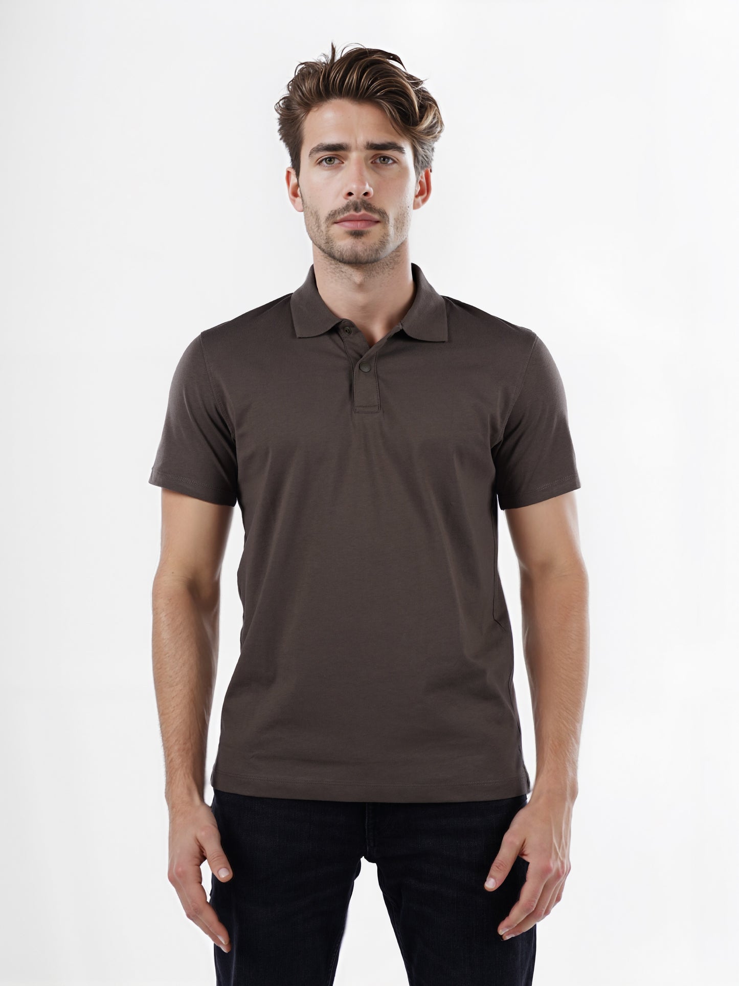 Celio* Chamonix Regular Fit Cotton Olive T-Shirt