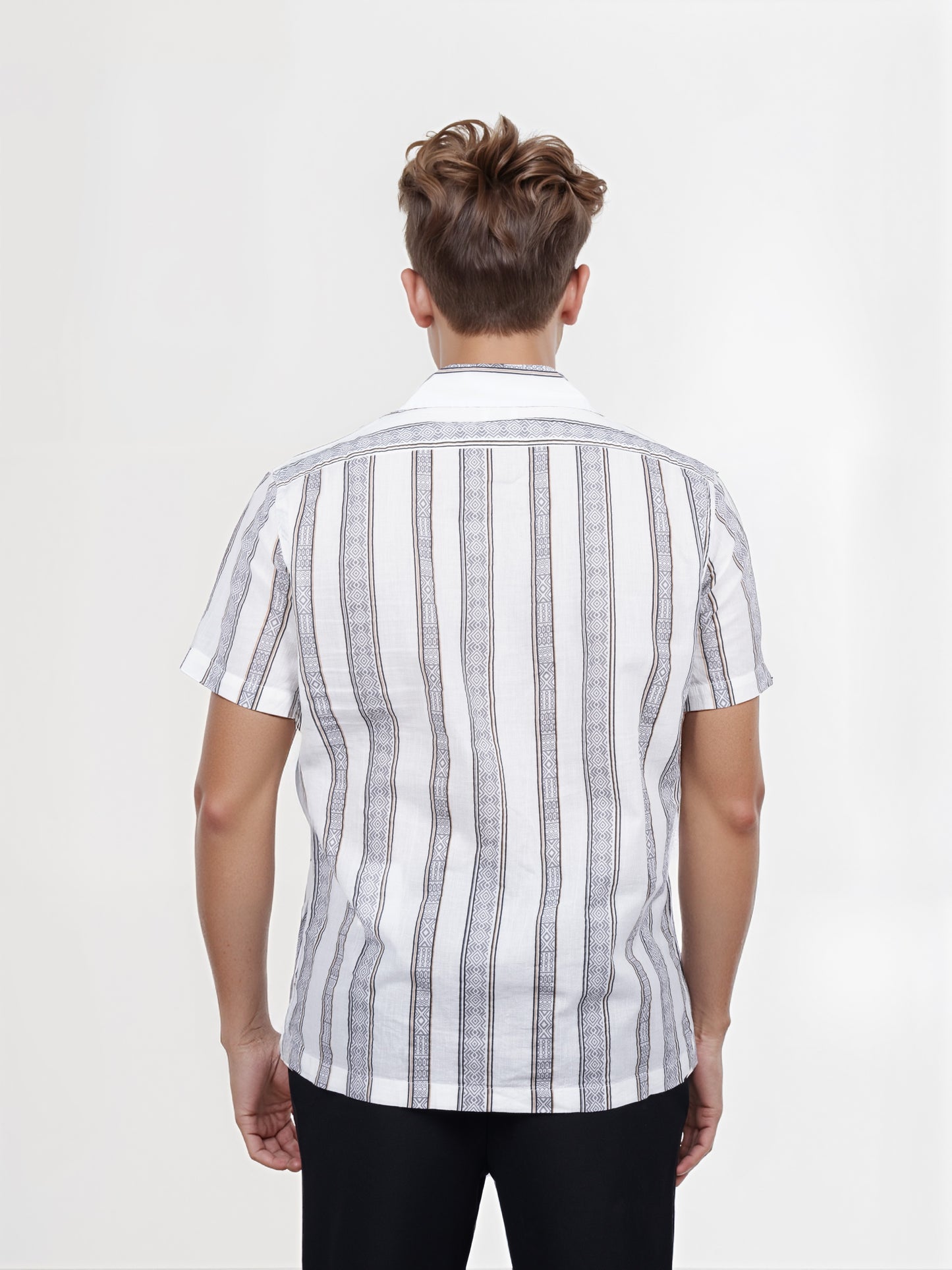 Celio* Men Grey Printed Regular Fit Cotton Shirt