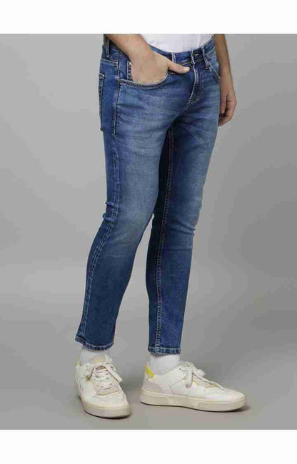 Blue Skinny Ankle Length Jeans