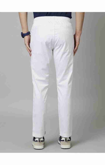 White Slim Fit Trousers