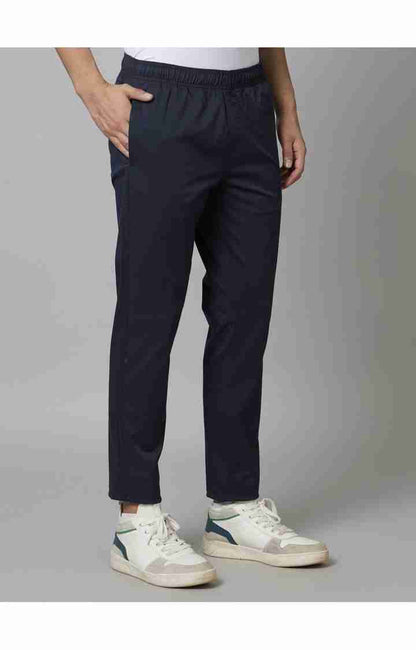 Navy Blue Slim Fit Trousers