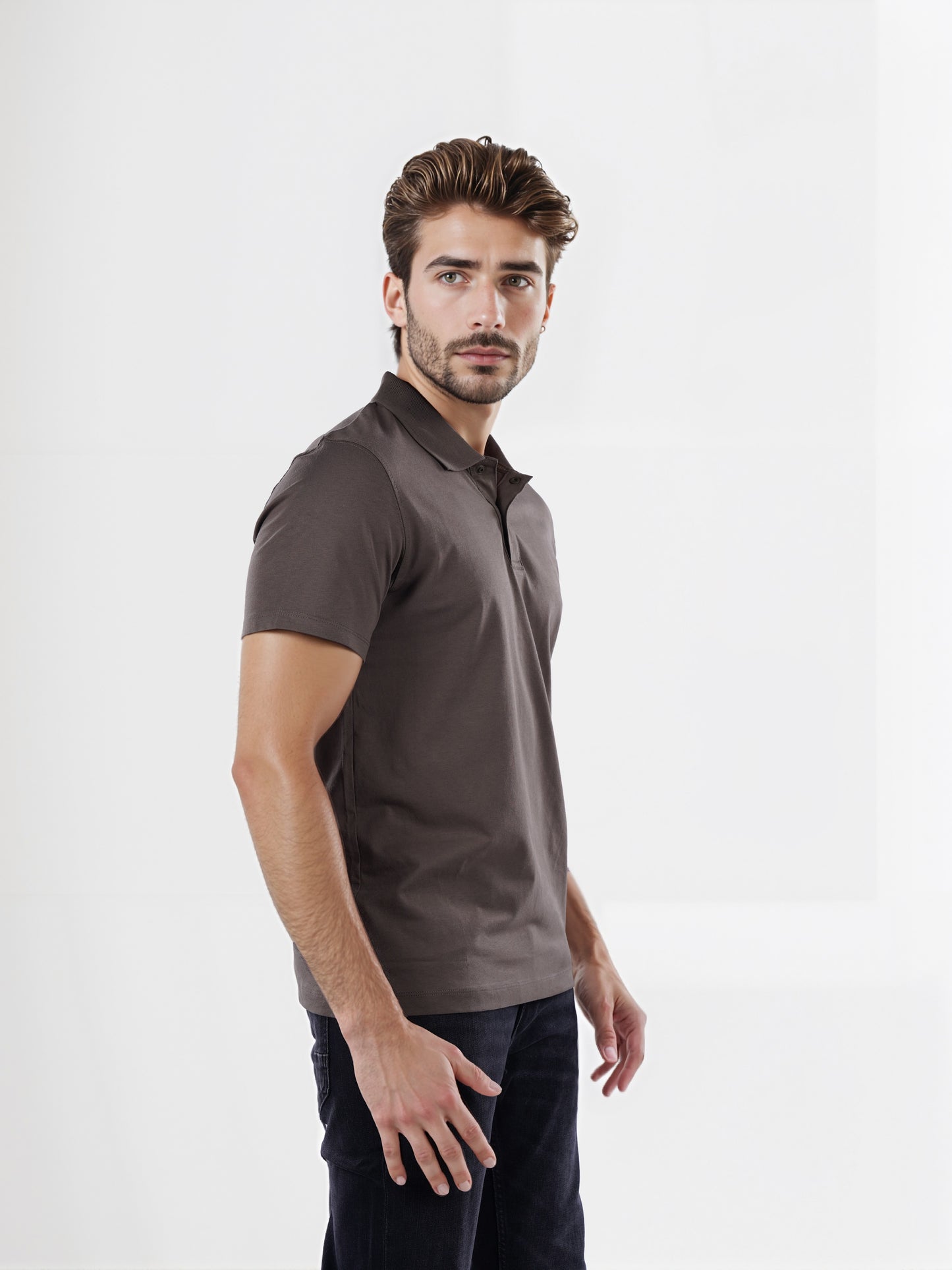Celio* Chamonix Regular Fit Cotton Olive T-Shirt