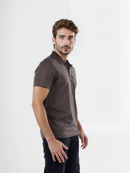 Celio* Chamonix Regular Fit Cotton Olive T-Shirt